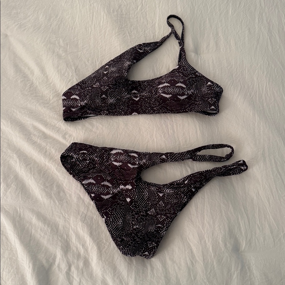 Snake Print Bikini Set